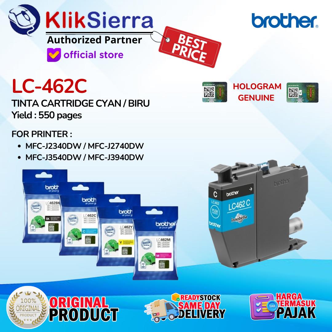 BROTHER Tinta LC-462BK | LC462BK | LC-462 | LC462 BKCMY Black Cyan Magenta Yellow - LC462C LC-462C | LC462M LC-462M | LC462Y LC-462Y INK Cartridge ORIGINAL For Printer MFC-J3540DW - Image 3