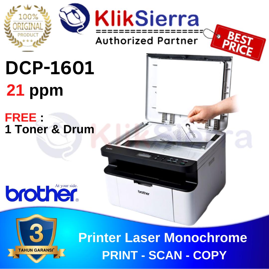 Printer A4 Multifungsi BROTHER DCP-1601 | DCP1601 - Printer Laser Monochrome BW Multifunction Print Scan Copy Include Toner ORIGINAL - Garansi Resmi - Image 3