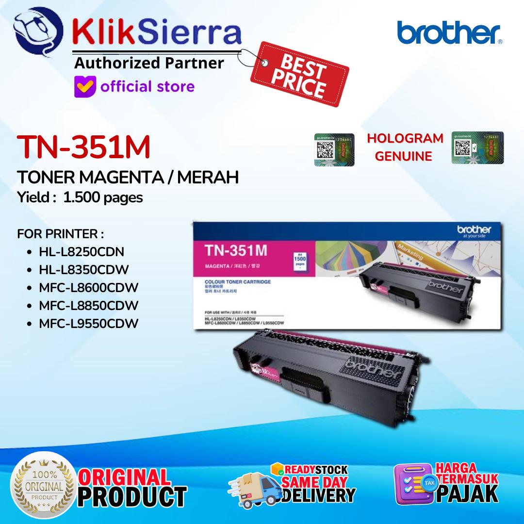 BROTHER TONER TN351 | TN351M | TN-351M | TN351 Magenta - TN359 | TN359M | TN-359M | TN-359 Merah - TONER ORIGINAL For Printer HL-L8250CDN | HL-L8350CDW | MFC-L8600CDW | MFC-L8850CDW | MFC-L9550CDW - Image 2