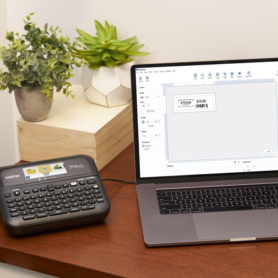 Printer Label Barcode BROTHER PT-D610BT | PTD610BT | PTD610 | PT-D610 & PT-D460BT | PTD460BT | PTD460 | PT-D460 - PTouch Bluetooth Label Printer Portable Label Maker with TZe Tape Label Sticker Max 24mm Lamintaed & Waterproof Stiker - Image 7