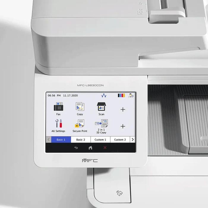 PRINTER BROTHER MFC-L9630CDN L9630 Printer ALL IN ONE Laser Colour LED dengan ADF F4 Flatbed with 7.0" LCD Touchscreen 40ppm Duplex Network LAN FAX NFC Include TONER ORIGINAL - Garansi Resmi 3 Tahun - Image 3