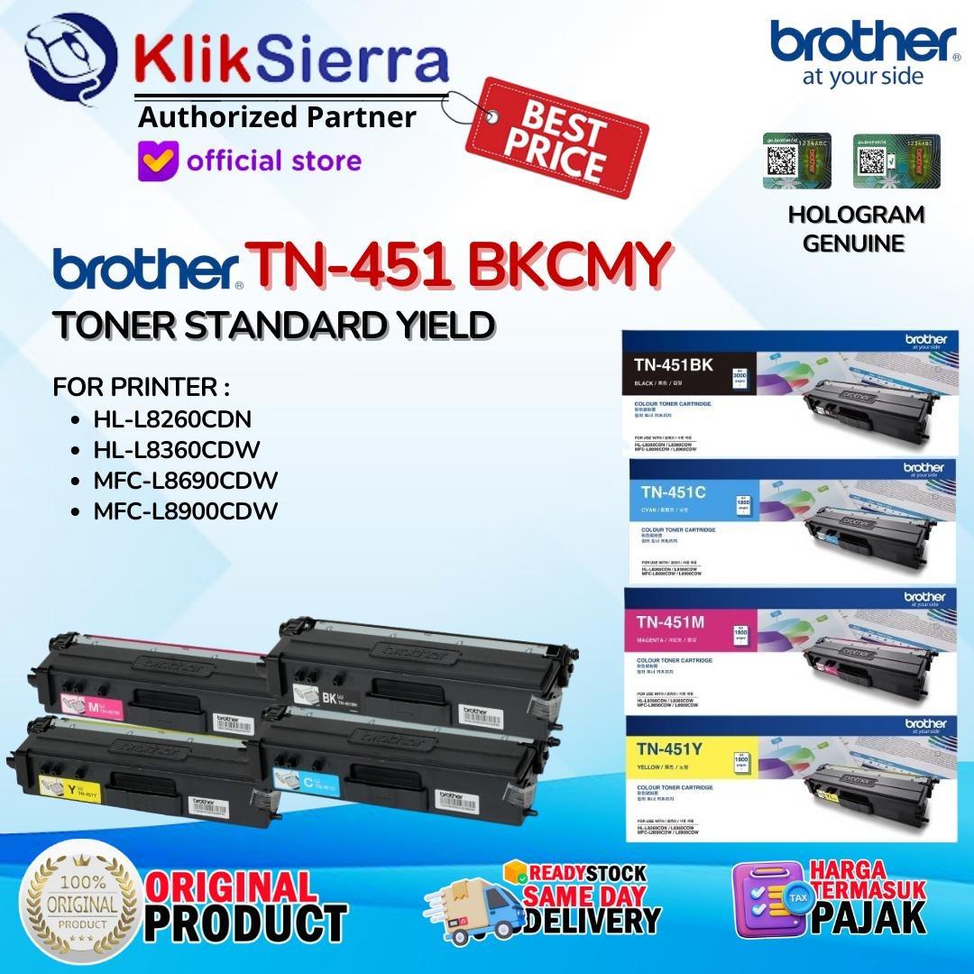 BROTHER ORIGINAL TONER TN451 TN-451 BKCMY | TN451BK TN-451BK | TN451C TN-451C | TN451M TN-451M | TN451Y TN-451Y - TONER For Printer HL-L8260CDN HL-L8360CDW MFC-L8690CDW MFC-L8900CDW