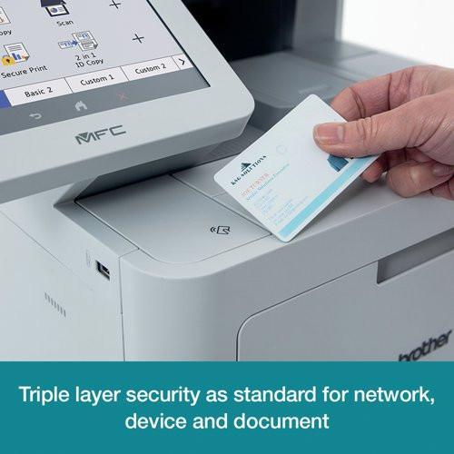 PRINTER BROTHER MFC-L9630CDN L9630 Printer ALL IN ONE Laser Colour LED dengan ADF F4 Flatbed with 7.0" LCD Touchscreen 40ppm Duplex Network LAN FAX NFC Include TONER ORIGINAL - Garansi Resmi 3 Tahun - Image 4