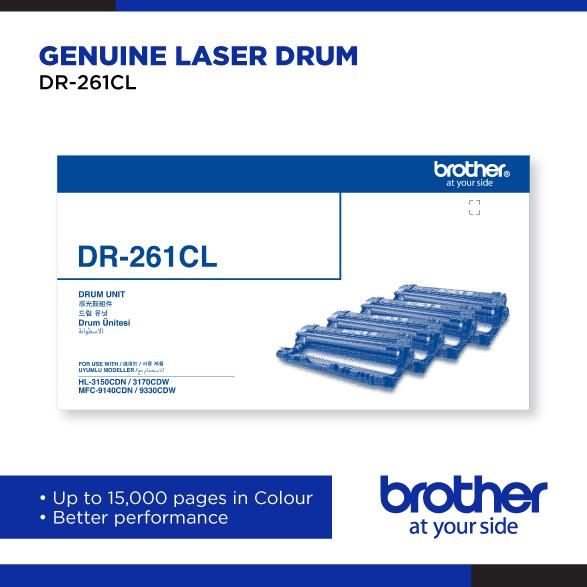 BROTHER DRUM ORIGINAL DR-261CL | DR261CL | DR261 - 1Set Drum For Toner TN-261 | TN261 BKCMY - For Printer HL-3170CDW | HL-3150CDN | MFC-9330CDW | MFC-9140CDN - Image 4