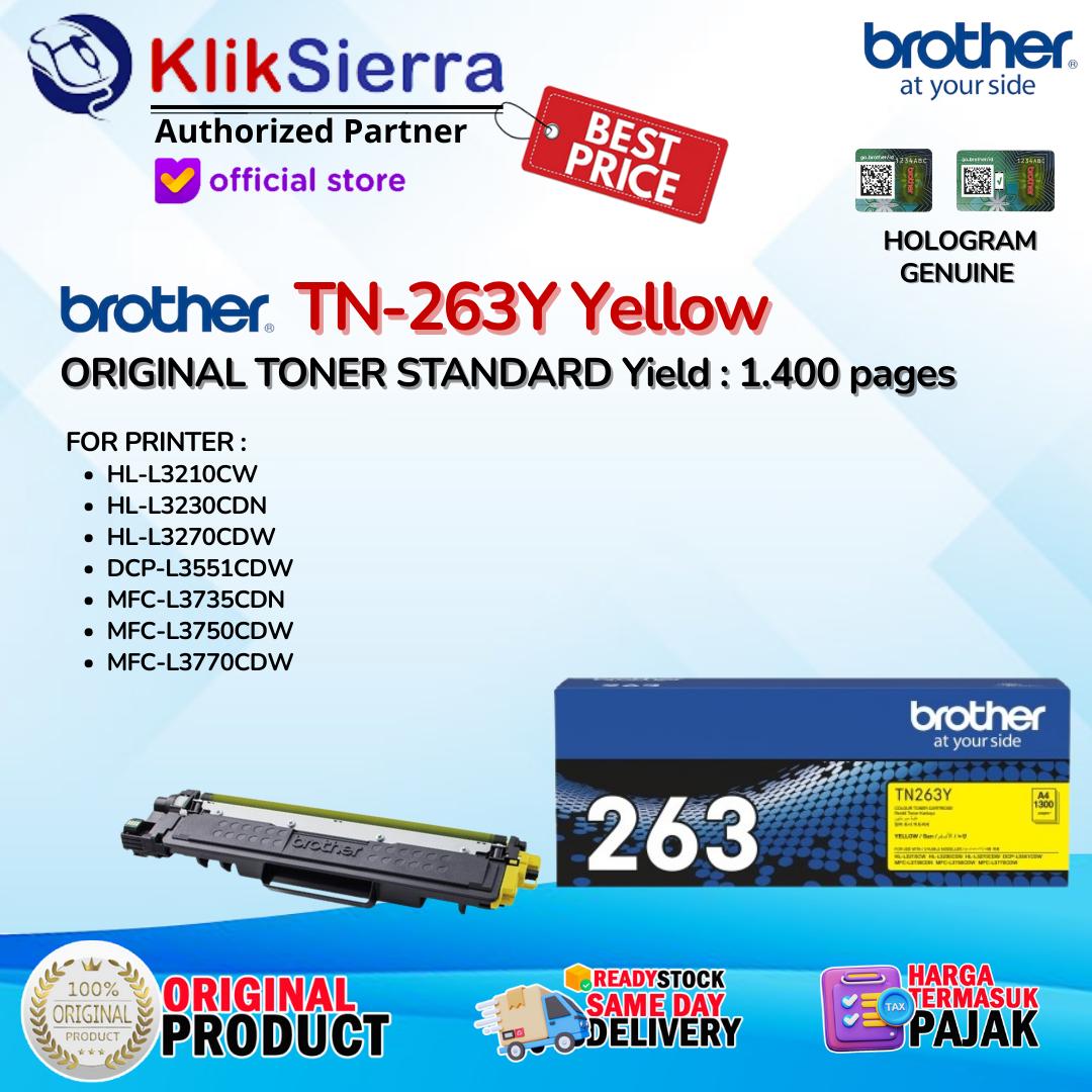 ORIGINAL TONER BROTHER TN263 | TN-263 | TN263BK | TN267 | TN-267 | TN-267BK BKCMY - For Printer HL-L3210CW | HL-L3230CDN | HL-L3270CDW | DCP-L3551CDW | MFC-L3735CDN | MFC-L3750CDW | MFC-L3770CDW - Image 5