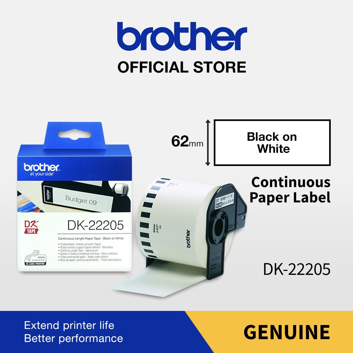 BROTHER Continuous Paper Label 30.48m/Roll DK-22205 DK22205 | DK-22210 DK22210 | DK-22212 DK22212 | DK-22214 DK22214 | DK-22246 DK22246 | DK-22251 DK22251 ORIGINAL Sticker Label For Printer PTouch QL-800 | QL-820NWB | QL-1100 | QL-1110NWB - Image 3