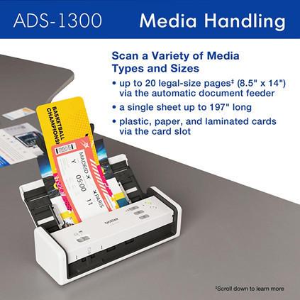 BROTHER ADS-1350W ADS1350 & ADS-1800W ADS1800 Wireless - Portable Scanner with USB-C Compact & Smart Document Scan 30ppm ADF WiFi Direct - ADS-1300 | ADS1300 USB - Garansi Resmi 3 Tahun - Image 3