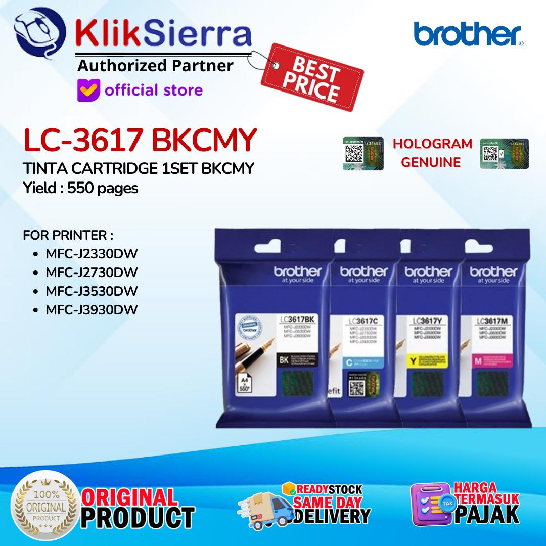 BROTHER Tinta LC3617 LC-3617 BKCMY - Cartridge LC-3617BK LC3617BK Black | LC3617C LC-3617C Cyan | LC3617M LC-3617M Magenta | LC3617Y LC-3617Y Yellow - INK Cartridge ORIGINAL For Printer MFC-J3530DW - Image 2