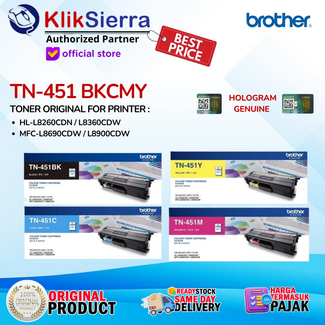 BROTHER ORIGINAL TONER TN451 TN-451 BKCMY | TN451BK TN-451BK | TN451C TN-451C | TN451M TN-451M | TN451Y TN-451Y - TONER For Printer HL-L8260CDN HL-L8360CDW MFC-L8690CDW MFC-L8900CDW - Image 2
