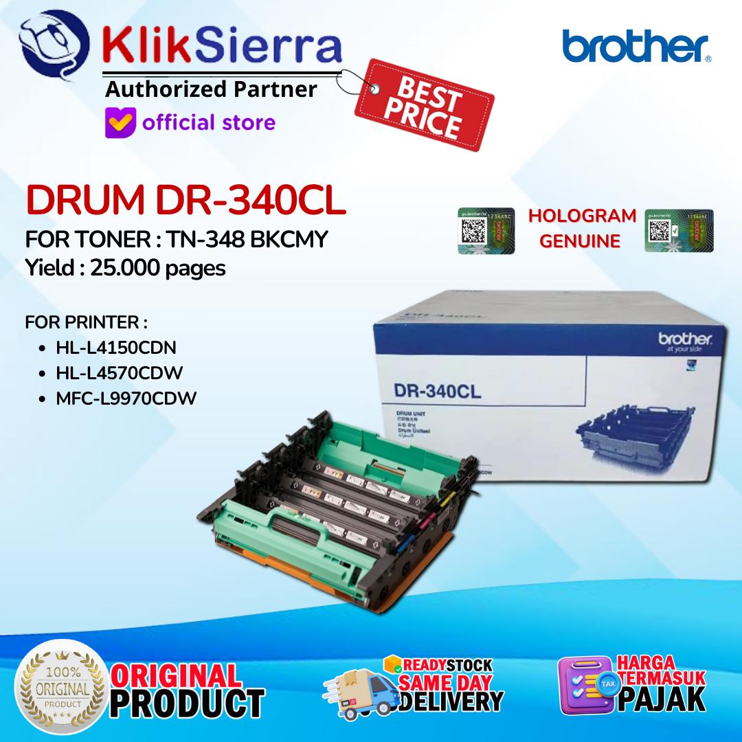 BROTHER DR-340CL | DR340CL | DR340 - 1SET DRUM ORIGINAL For TONER TN348 | TN-348 BKCMY - For Printer HL-4150CDN HL-4570CDW MFC-9970CDW - Image 2
