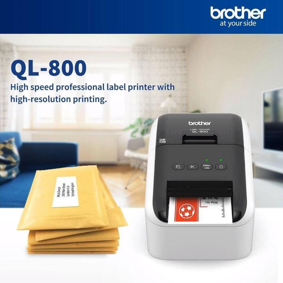 Printer Label BROTHER QL-800 | QL800 PTouch Label Printer Barcode Labeling Shipping - Auto Cutter with DK Roll Max 62mm - Garansi Resmi 3 Tahun - Image 4