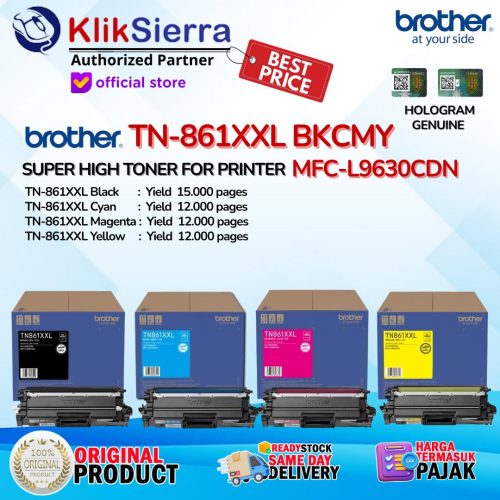 BROTHER ORIGINAL TONER TN861 TN-861 | TN861XXL | TN-861XXL BKCMY | TN861XXLBK TN-861XXLBK | TN861XXLC TN-861XXLC | TN861XXLM TN-861XXLM | TN861XXLY TN-861XXLY – TONER SUPER HIGH Yield For Printer MFC-L9630CDW
