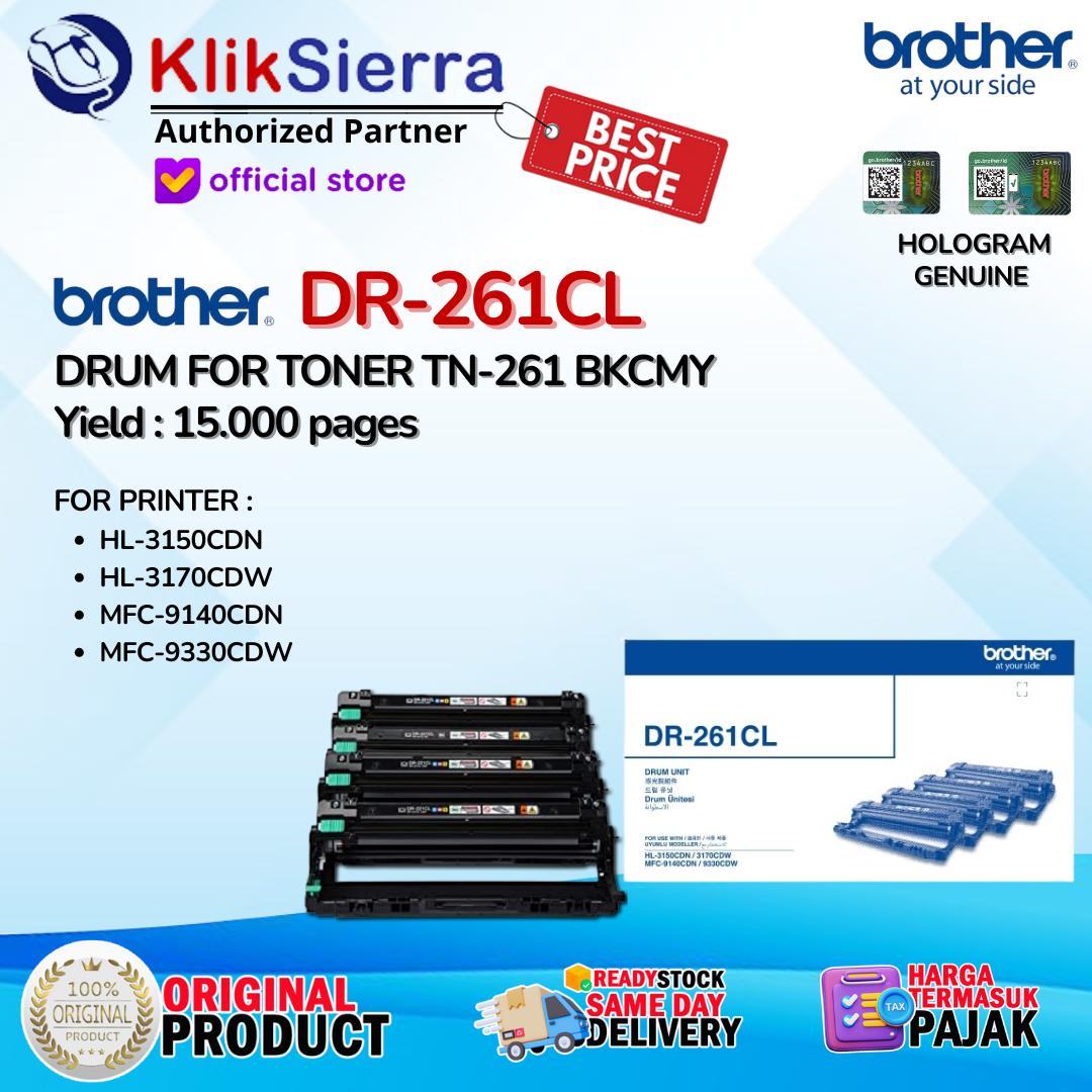 BROTHER DRUM ORIGINAL DR-261CL | DR261CL | DR261 - 1Set Drum For Toner TN-261 | TN261 BKCMY - For Printer HL-3170CDW | HL-3150CDN | MFC-9330CDW | MFC-9140CDN