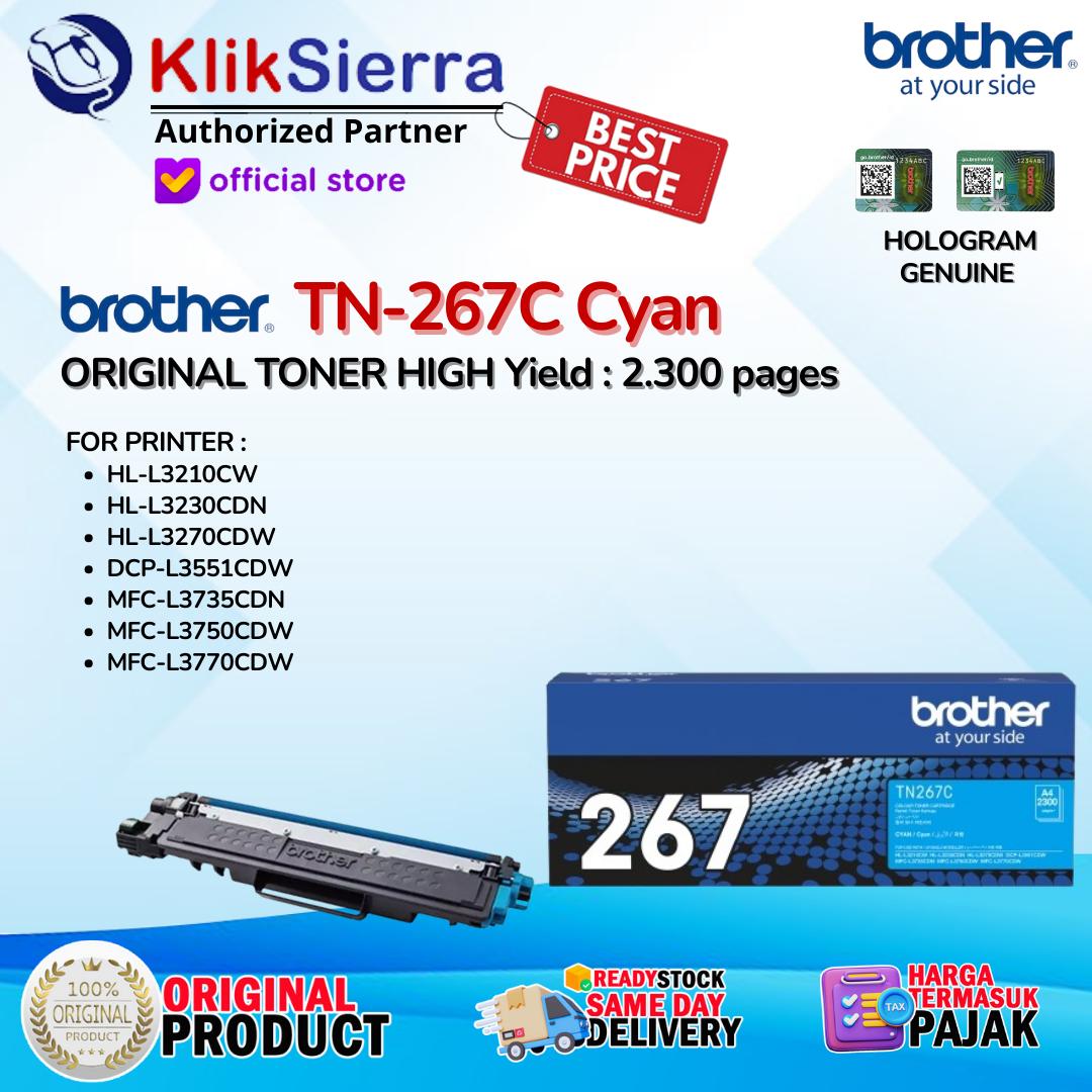 ORIGINAL TONER BROTHER TN263 | TN-263 | TN263BK | TN267 | TN-267 | TN-267BK BKCMY - For Printer HL-L3210CW | HL-L3230CDN | HL-L3270CDW | DCP-L3551CDW | MFC-L3735CDN | MFC-L3750CDW | MFC-L3770CDW - Image 7