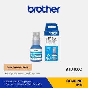 BROTHER 1SET Tinta Refill Botol BTD100 BTD-100 | BTD100BK BT-D100BK | BTD100C BT-D100C | BTD100M BT-D100M | BTD100Y BT-D100Y Ink Bottle For Printer DCP-T230, T430W, T530DW, T730DW, T830DW, T930DW - ORIGINAL INK - Image 6