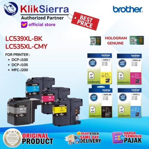 BROTHER Tinta LC539XL BK | LC539BK Original LC-539XL Black – LC-535 LC535CMY – ORIGINAL