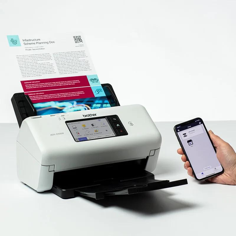 Desktop Document Scanner BROTHER ADS3300 ADS-3300W & ADS-3100 ADS3100 & ADS-3350 ADS-3350W - 40ppm, ADF, USB, WIreless WiFi Direct, Ethernet LAN - Pengganti ADS-2200 | ADS-2700W - Garansi Resmi 3 Tahun - Image 6
