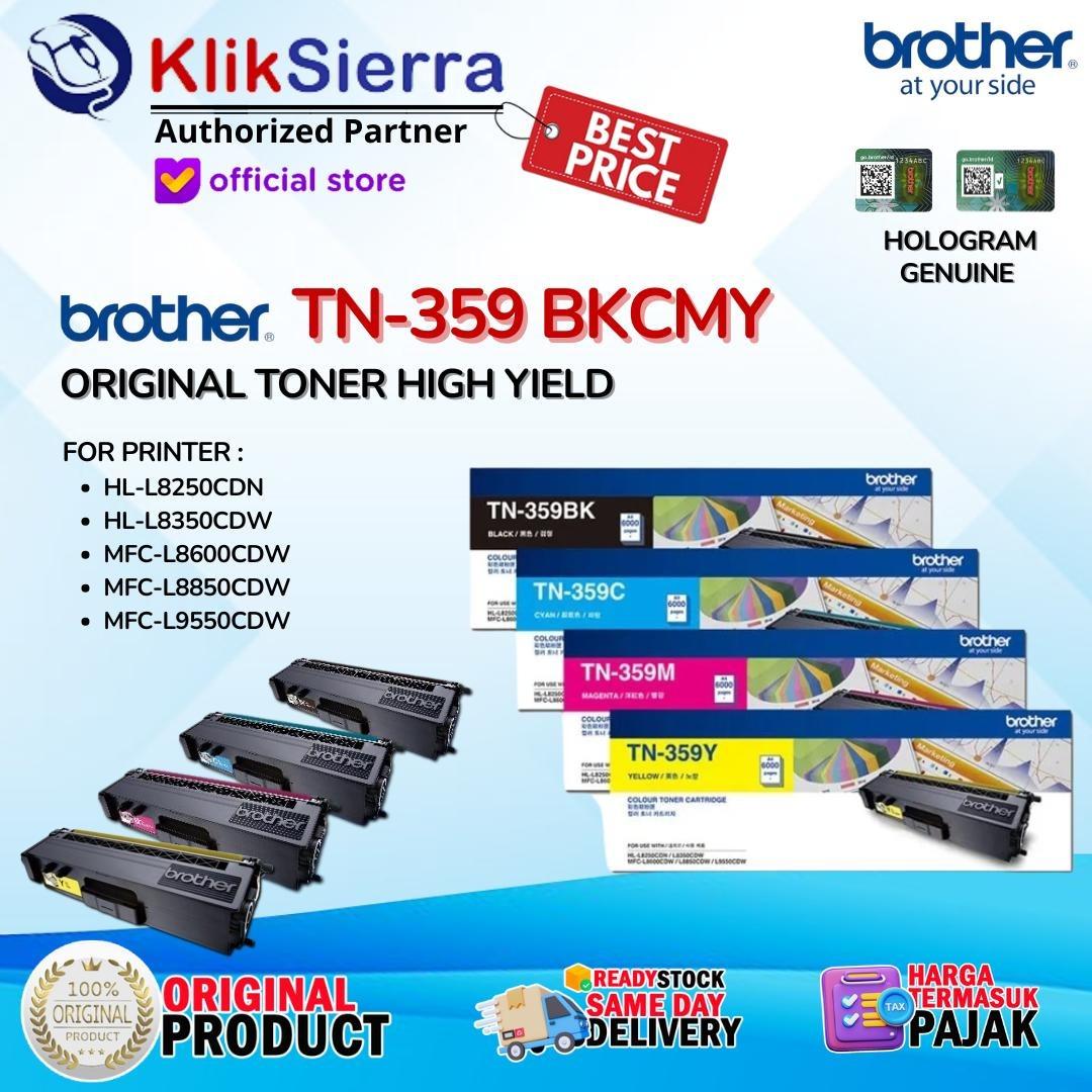 BROTHER ORIGINAL TONER TN359 | TN359BK | TN-359BK | TN-359 BKCMY & TN351 | TN351BK | TN-351BK | TN-351 BKCMY For Printer HL-L8250CDN | HL-L8350CDW | MFC-L8600CDW | MFC-L8850CDW | MFC-L9550CDW