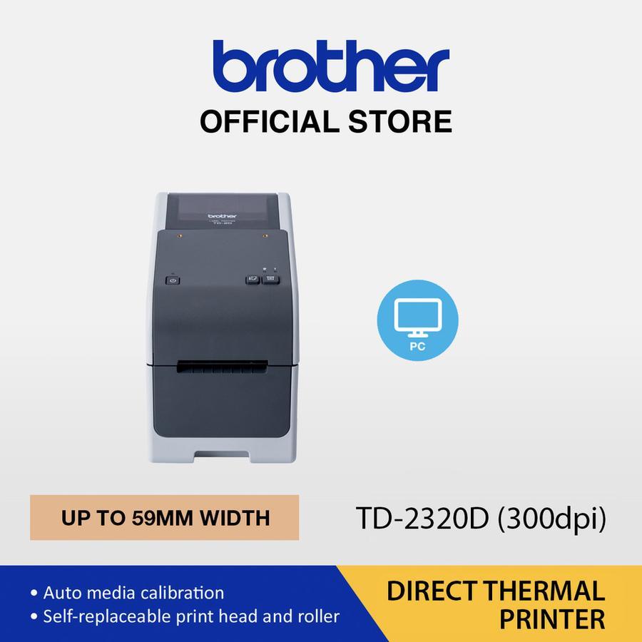 BROTHER Printer Label Direct Thermal TD2320 TD2320D TD-2320D 300DPI LAN Network & TD2310 TD2310D TD-2310D TD-2310 203DPI USB-C SERIAL - Pengganti TD-2020 TD2020 | TD-2130N TD2130N - Garansi Resmi - Image 3