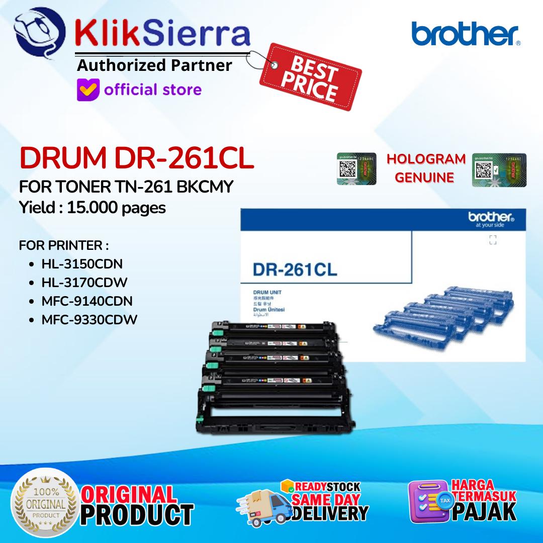 BROTHER DRUM ORIGINAL DR-261CL | DR261CL | DR261 - 1Set Drum For Toner TN-261 | TN261 BKCMY - For Printer HL-3170CDW | HL-3150CDN | MFC-9330CDW | MFC-9140CDN - Image 2