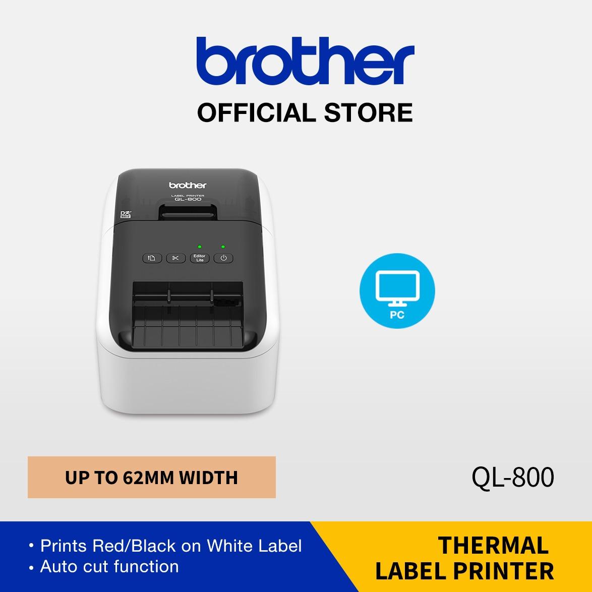 Printer Label BROTHER QL-800 | QL800 PTouch Label Printer Barcode Labeling Shipping - Auto Cutter with DK Roll Max 62mm - Garansi Resmi 3 Tahun - Image 2