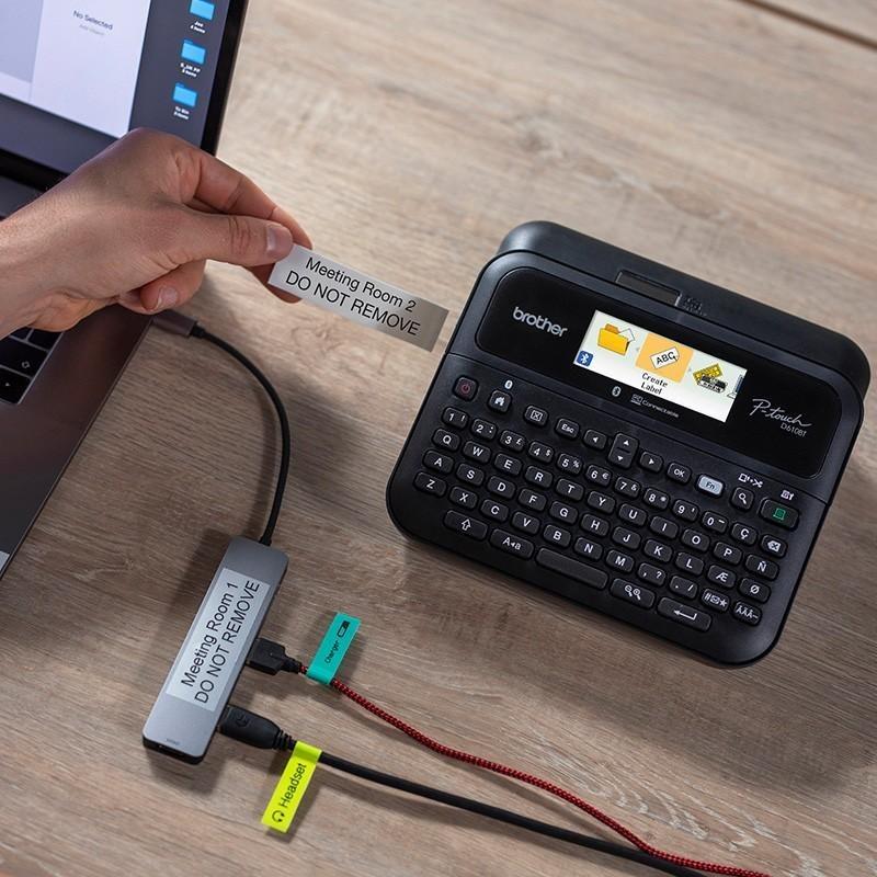 Printer Label Barcode BROTHER PT-D610BT | PTD610BT | PTD610 | PT-D610 & PT-D460BT | PTD460BT | PTD460 | PT-D460 - PTouch Bluetooth Label Printer Portable Label Maker with TZe Tape Label Sticker Max 24mm Lamintaed & Waterproof Stiker - Image 8