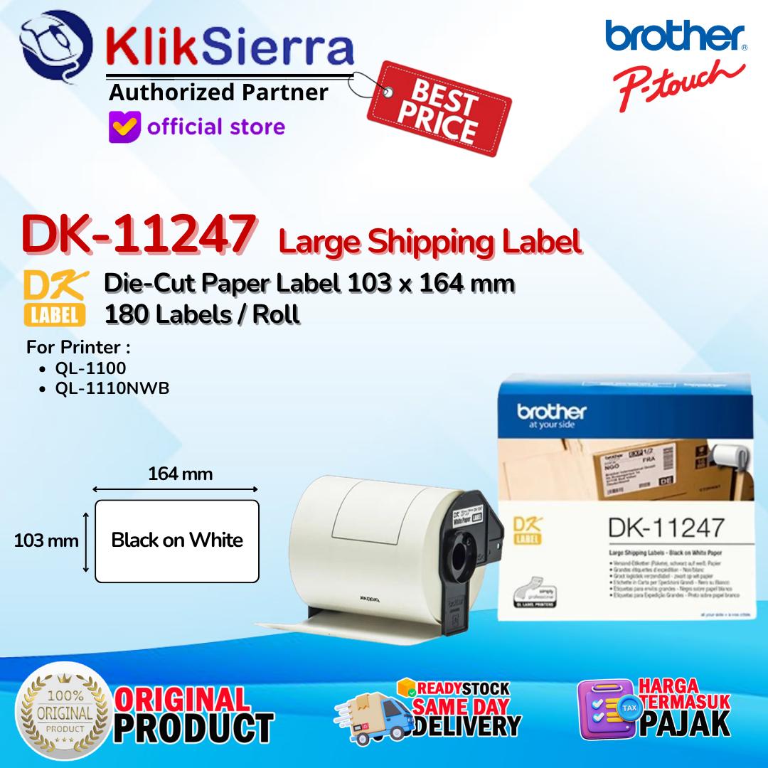BROTHER DK-22246 DK22246 Continuous Label 103mm Black on White | DK-11247 DK11247 DieCut Label 103mm x 164mm ORIGINAL Sticker Label for Printer PTouch QL800 | QL820 | QL1100 | QL1110 - Image 2