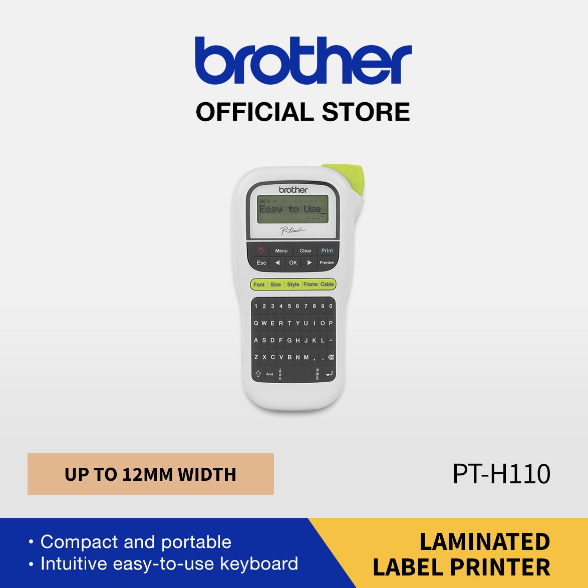 Printer Label BROTHER PT-H110 | PTH110 - Portable Label Printer Stiker - Handy Label Maker with Max 12mm TZe Laminated Tape Sticker Waterproof TZe-231 | TZe-631 - Image 2
