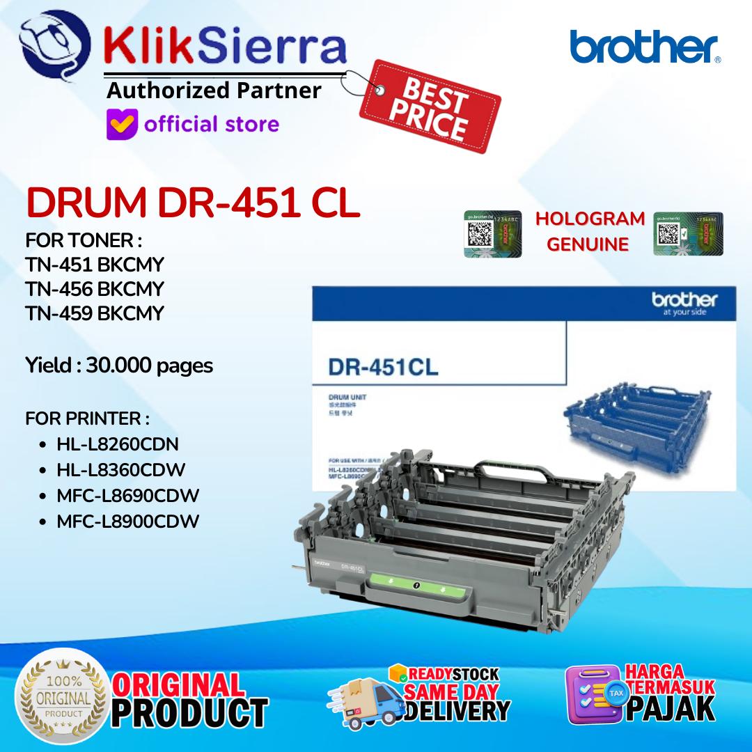 BROTHER DR-451CL | DR451CL | DR451 - 1SET DRUM ORIGINAL For TONER TN451 | TN456 | TN459 BKCMY - For Printer HL-L8260CDN, L8360CDW | MFC-L8690CDW, L8900CDW - Image 2