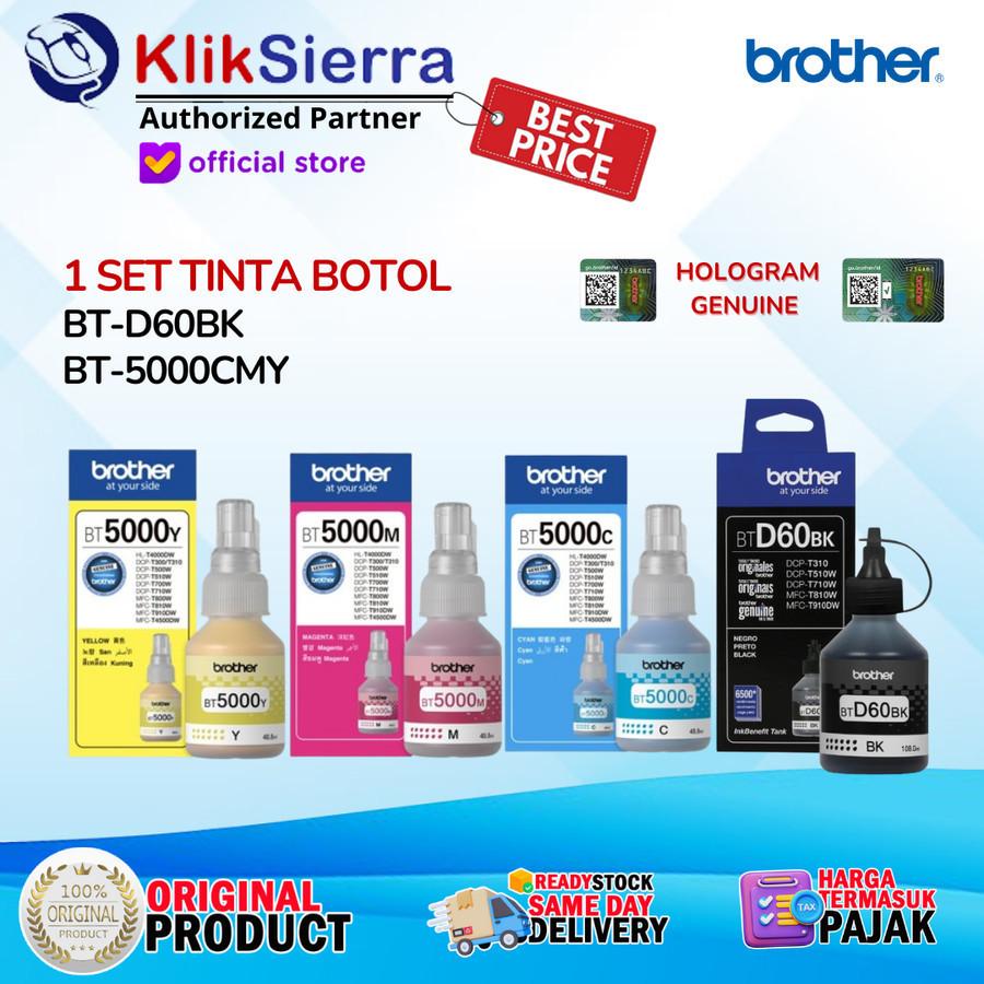 BROTHER Tinta Botol Refill BT-6000BK | BT6000BK | BT6000 Black Hitam - INK ORIGINAL - BT-5000 | BT5000 CMY - For Printer T300, T500W, T700W, T800DW - Image 2